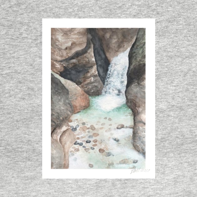 Waterfall watercolor by GinaaArts